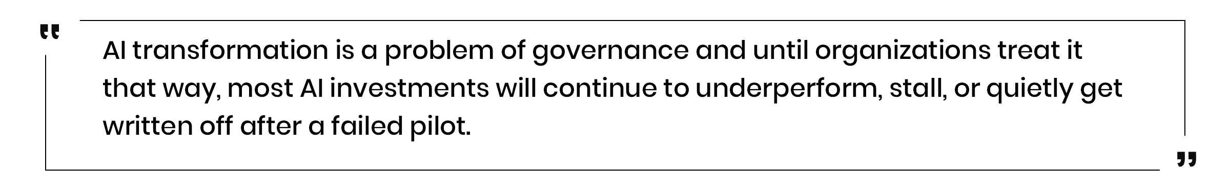 AI transformation is a problem of governance | Mobcoder AI