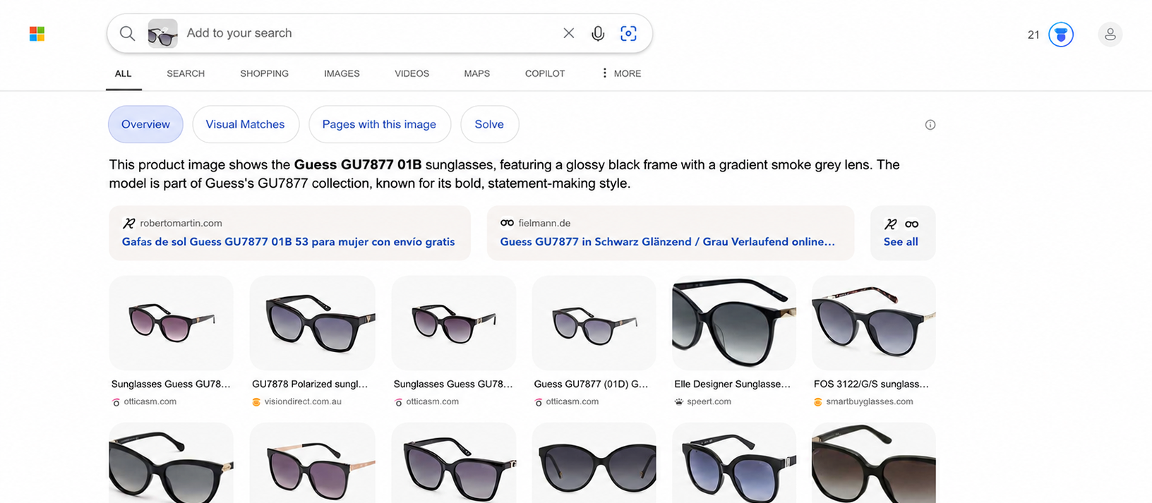 Bing Visual search